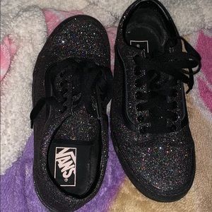 Selling all black glitter vans ! Only wore twice